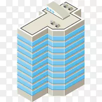 经营巴托罗经营的大楼-蓝色建筑