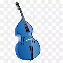 弦乐器小提琴蓝色小提琴
