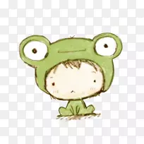 青蛙卡通壁纸-青蛙儿童