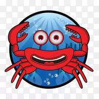 螃蟹版税-免费剪贴画-卡通螃蟹材料