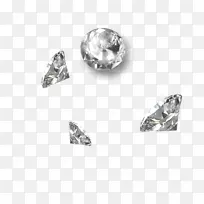 水晶银钻石体穿孔珠宝艺术.钻石