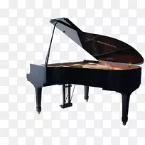 乐器钢琴复调-黑色高钢琴