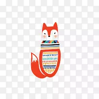 动物插图画狐狸插图-狐狸
