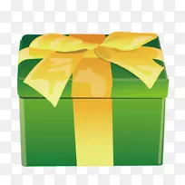 绿色礼品白色-绿色礼品盒