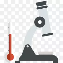 实验室试管显微镜和温度计