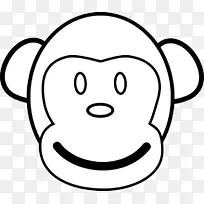 小猴子着色书大猩猩袜子猴子免费图片