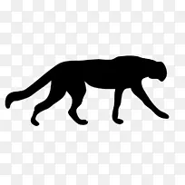 猎豹美洲豹猫科黑豹-动物轮廓