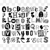 字母字母表绘制素描夹艺术.字母