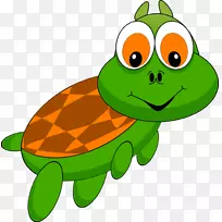 绿海龟动画剪辑艺术-绿海龟剪贴画