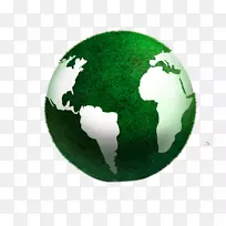环保广告自然环境服务海报-绿色地球
