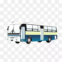 公共汽车公共交通-巴士、手绘巴士