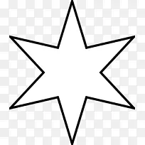 明星黑白剪贴画-六角星