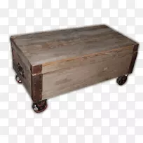 咖啡桌箱回收木材木方形咖啡桌