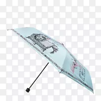 伞夹艺术-天蓝色伞