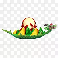粽子端午节b龙舟剪贴画-端午节龙舟手绘
