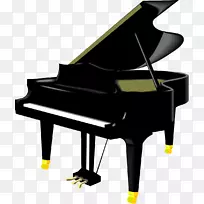 钢琴课演奏者钢琴乐器音乐键盘黑色钢琴