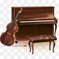 钢琴小提琴大钢琴乐器剪辑艺术钢琴乐器照片