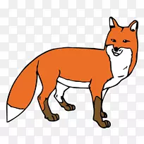 红狐北极狐夹艺术-动物剪贴画透明