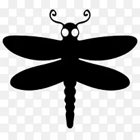 昆虫蜻蜓图标-蜻蜓轮廓