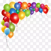 生日气球派对剪贴画-派对装饰