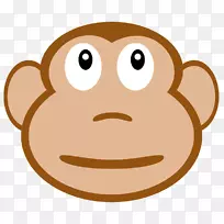 猿类笑话儿童画无幽默猴子剪贴画