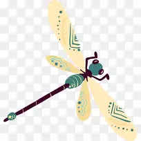 昆虫蜻蜓-蜻蜓装饰图案材料自由扣