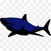 蓝鲨剪贴画-蓝鲨