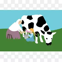 奶牛剪贴画.奶牛插图