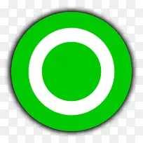 圆形区域绿色字体-圆形剪贴画