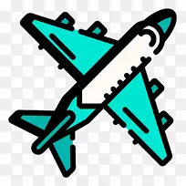 飞机可伸缩图形图标绿色卡通飞机