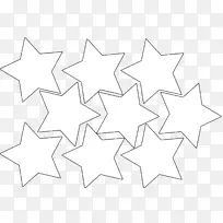 白区三角形图案-恒星模板