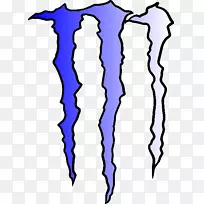怪物能量饮料标志绘画剪辑艺术-怪物标志