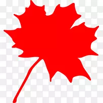 加拿大糖枫叶剪贴画-枫叶剪影
