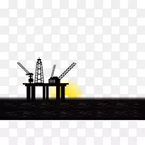 石油工业插图的提取.插图-海上日出