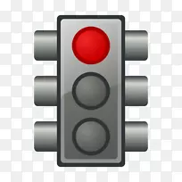 交通信号灯红色停车标志夹艺术-红色交通灯