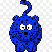 印度豹猫科雪豹剪贴画-卡通豹图片