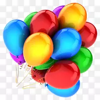 生日蛋糕气球夹艺术-气球PNG
