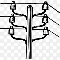 电线杆架空电力线电力剪贴画线路剪贴画部分