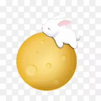 复活节兔子月亮