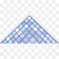 卢浮宫金字塔玻璃紫色玻璃金字塔