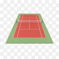 网球中心专利费-免费插画-羽毛球球场