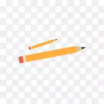 角铅笔字体-黄色铅笔文具