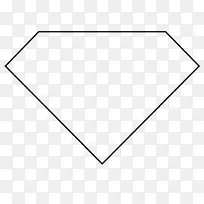 白色三角形对称区域图案-超级英雄盾剪件
