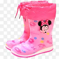 粉红惠灵顿靴子设计师-粉红色雨靴
