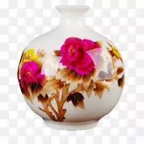 景德镇花瓶陶瓷秸秆花瓶