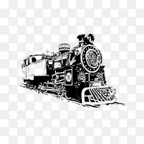 铁路运输蒸汽机车黑色列车