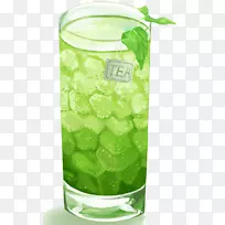 绿茶冰沙水薄荷柠檬水绿茶插图