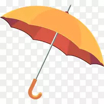雨伞剪贴画.漆黄色伞