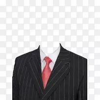西服晚礼服领带黑色和红色领带