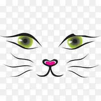 猫脸剪贴画-可爱猫脸